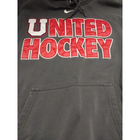 United Hockey Hoodie Mens Small  Gray Nike Pullover Team Sweatshirt - Picture 6 of 16